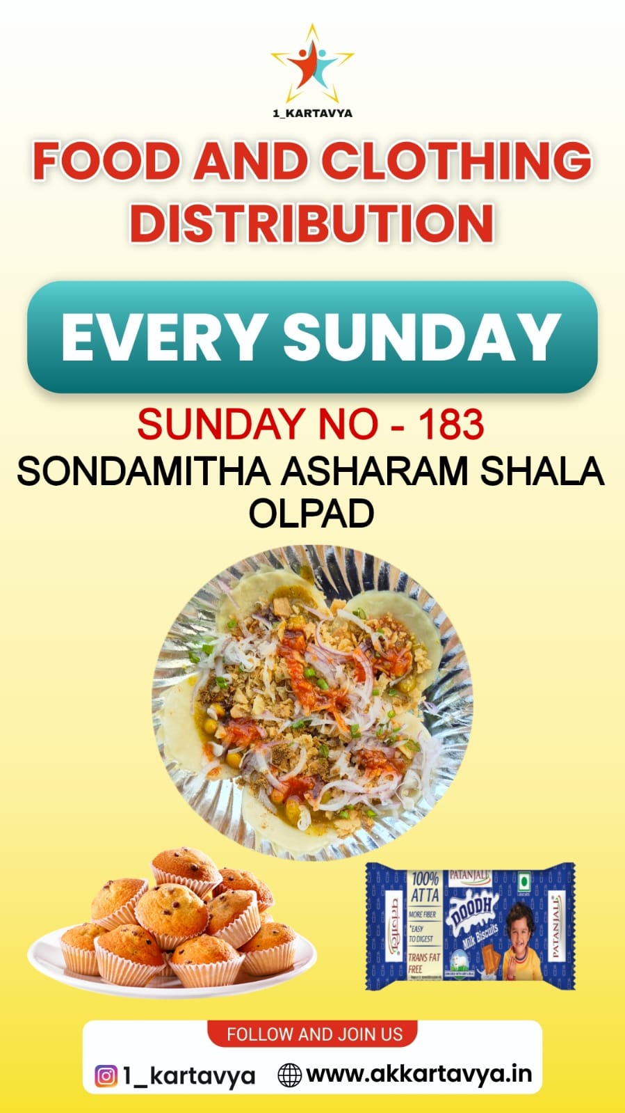 Food Distribution at Ashram School | AkKartavya Photo Gallery